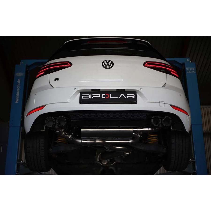VW ゴルフ7.5R ECE認証 可変バルブマフラー(テールパイプ無し・純正触媒用)【BIPOLAR】