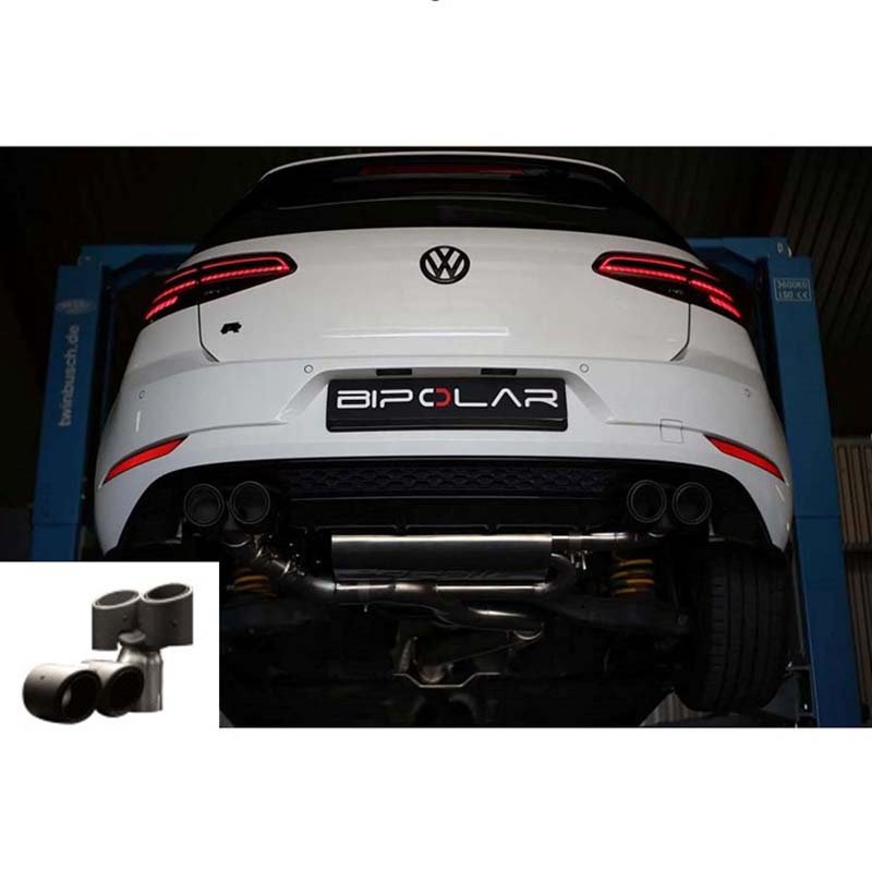 VW ゴルフ7.5R ECE認証 可変バルブマフラー(4本出しカーボンテールパイプ・純正触媒用)【BIPOLAR】|Auto-Parts 店