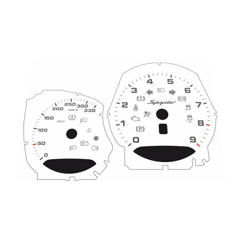 ポルシェ 981ボクスタースパイダー ホワイト・メーターパネル(MT)【Venoxy】｜Auto-Parts 店