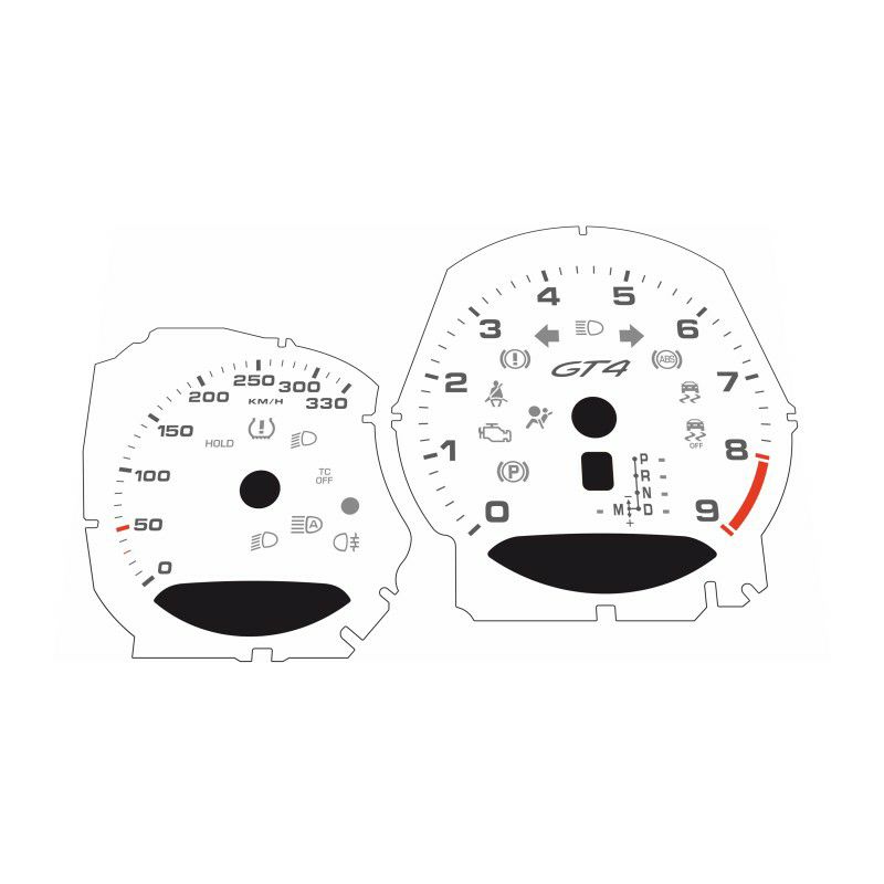 ポルシェ 718ケイマンGT4(982) ホワイト・メーターパネル(PDK)【Venoxy】｜Auto-Parts 店 32,643円