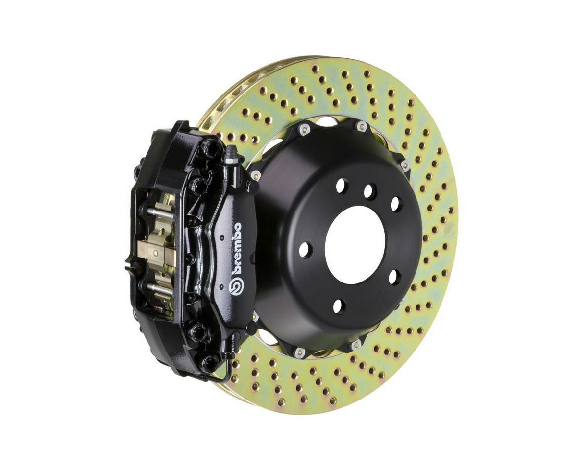 【Brembo】GT 345x28 対向4ポッド ドリルド ビッグブレーキキット(リア側) ポルシェ996 997 ブラック｜Auto-Parts 店