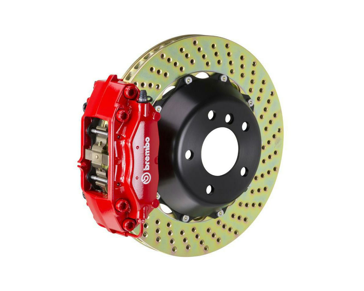 【Brembo】GT 345x28 対向4ポッド ドリルドビッグブレーキキット(リア側) ポルシェ996 997 レッド|Auto-Parts 店