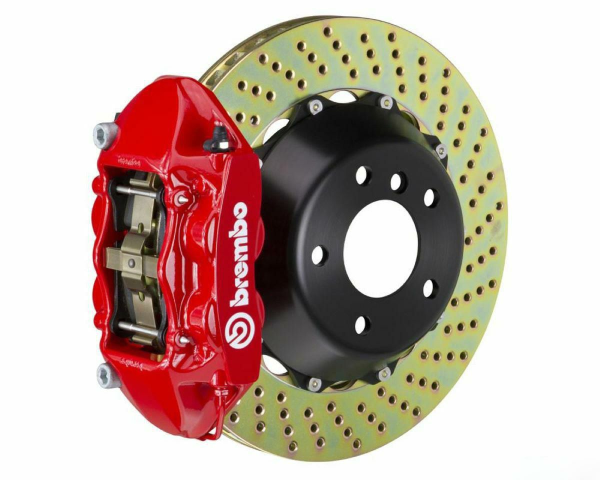 【Brembo】GT 345x28 対向4ポッド ドリルド ビッグブレーキキット(モノブロック・リア側) ポルシェ996 997 レッド|Auto-Parts 店
