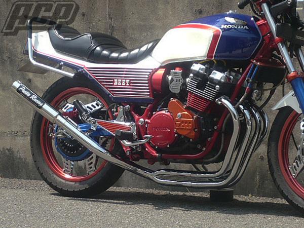 楽天市場】CBX400F【豪】タイプ2 マフラー メッキ 50π
