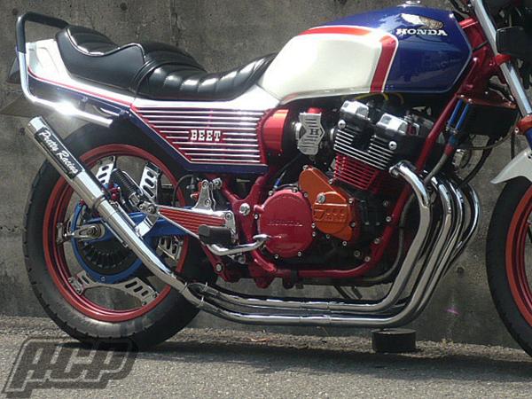 プリティー製 CBX400F 改 タイプ２ 4-2-1 マフラー　メッキ