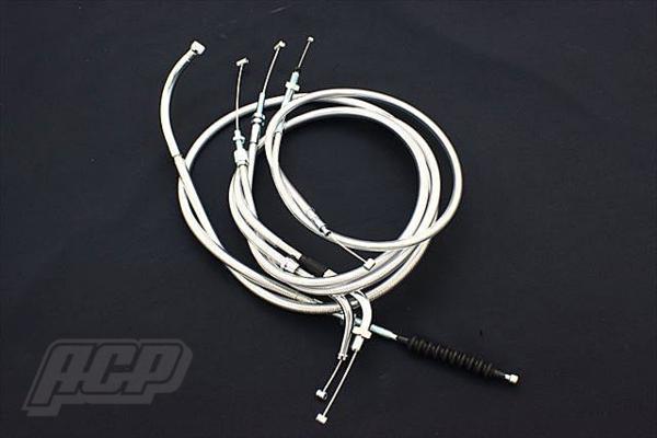 CBR400F ワイヤーセット 4本セット メッシュ 30センチ ロング 新品
