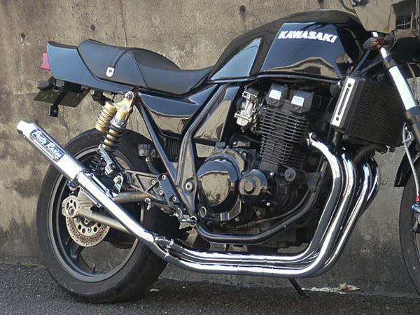 O*e様 プリティー製 GPZ400F 改 タイプ３ 4-2-1 マフラー メッ プリティー KAWASAKI GPZ400F ショート管 70π マフラー 黒