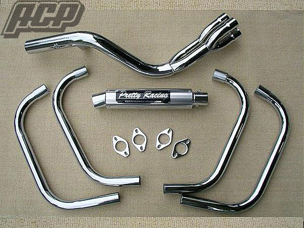 プリティー製 GPZ400F 流 タイプ１ 4-2-1 マフラー メッキ