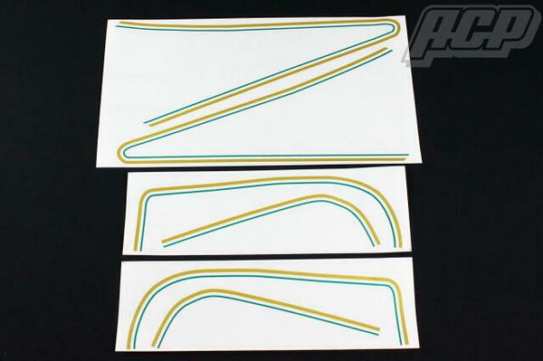GT380 純正タイプラインステッカーセット 新品(白/黒ライン) GT380 純正タイプラインステッカーセット 新品(白⁄黒ライン)