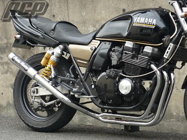 xjr400 4-2-1メッキマフラー プリティー製 XJR400 4HM 極 タイプ2 4-2-1 マフラー メッキ