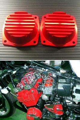 ＣＢＸ４００Ｆ　アルミビレットキャブカバー　2個1set　レッド