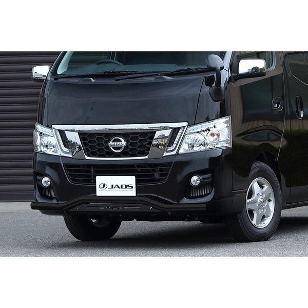 JAOS フロントスキッドバー ブラック／ブラック　標準 NV350 キャラバン 標準ボディ 12.06-17.07用 B150482D ※適合確認