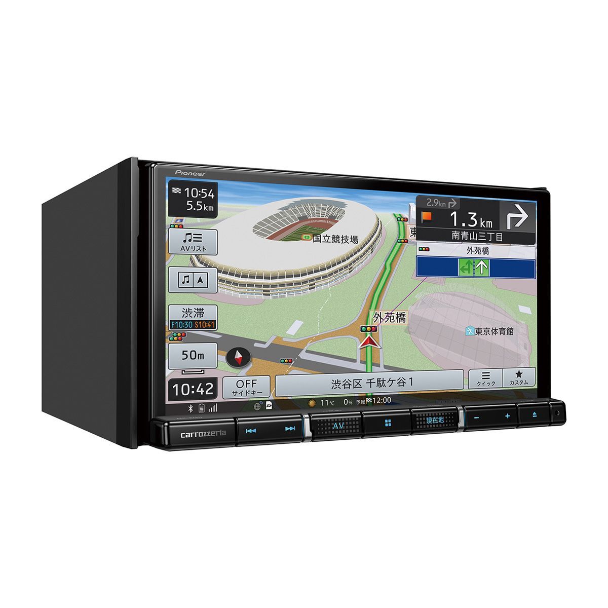 Carrozzeria 楽ナビ AVIC-RZ912 7V型HD／TV／DVD／CD／Bluetooth／SD