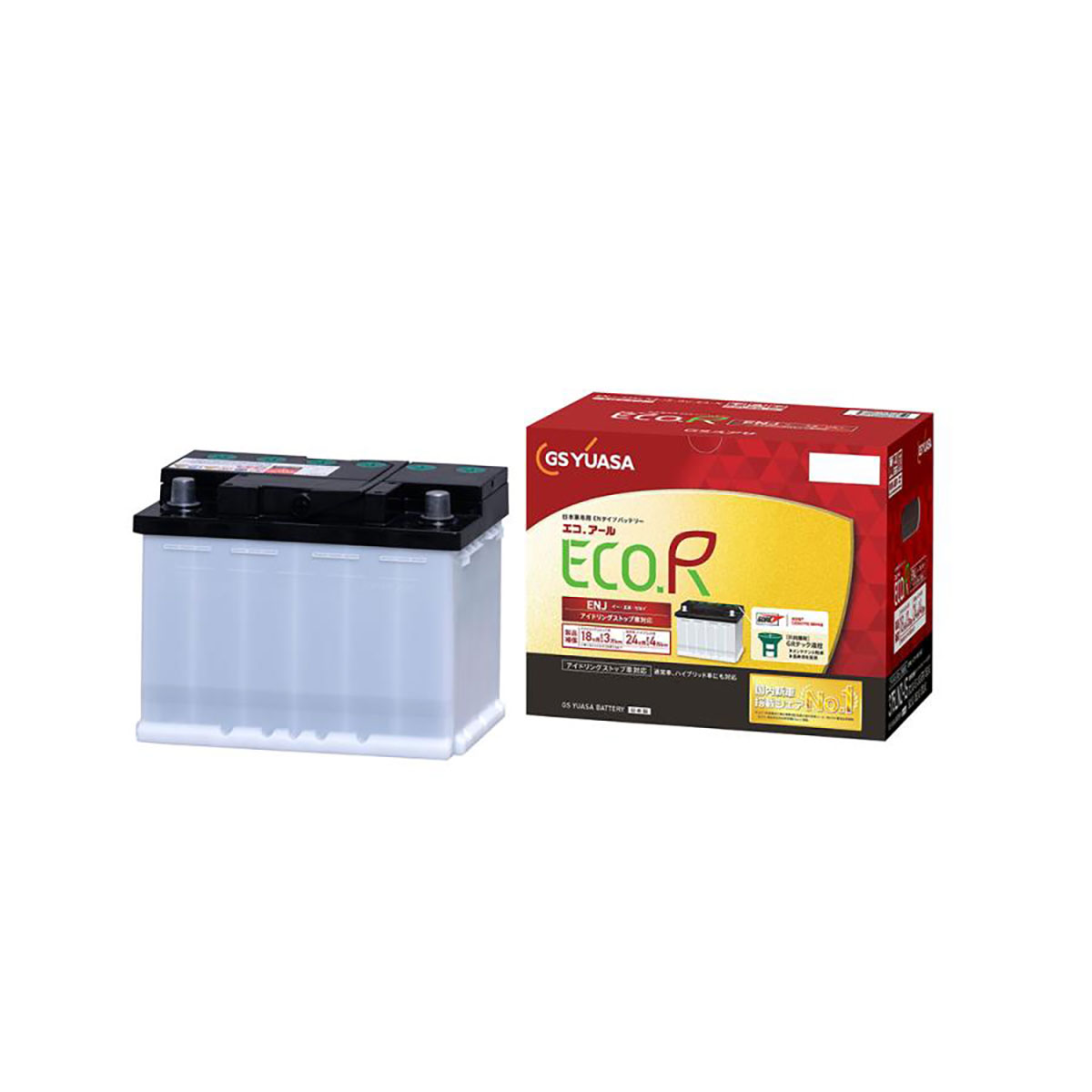 【4/4 20:00-4/10 01:59 エントリーでP5倍】GS YUASA カーバッテリー ENJシリーズ ECO．R（エコ．アール）ENJー390LN3ーISーGC
