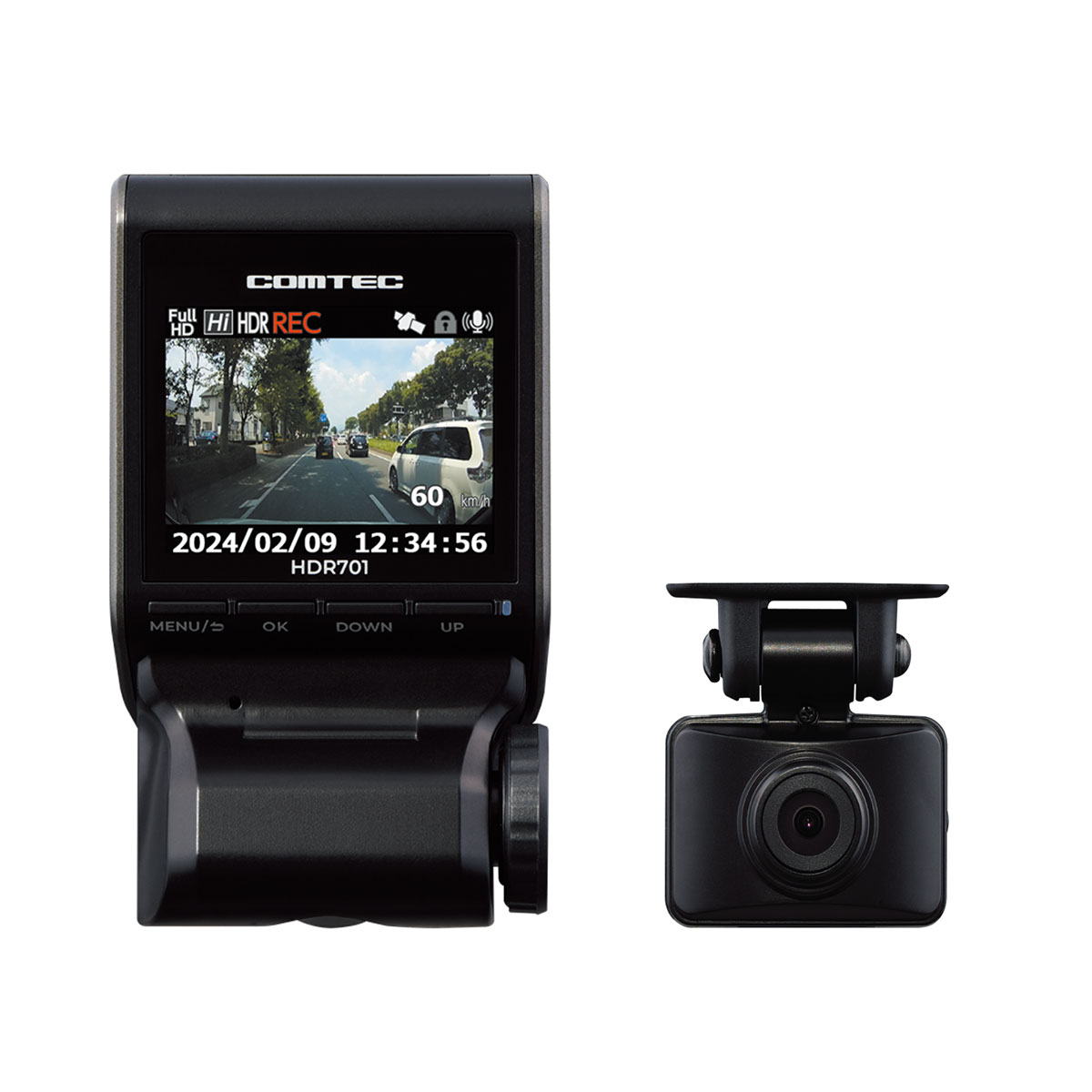 駐車監視ケーブル付き。COMTEC ZDR018 2カメラ ドライブレコーダー ドライブレコーダー ZDR018 | COMTEC 株式会社コムテック