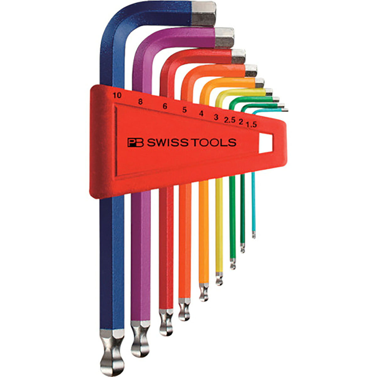 PB SWISS ピービースイス ボール付六角棒レンチセット(レインボー)(パック無し) 212H-10RB|オートバックス店
