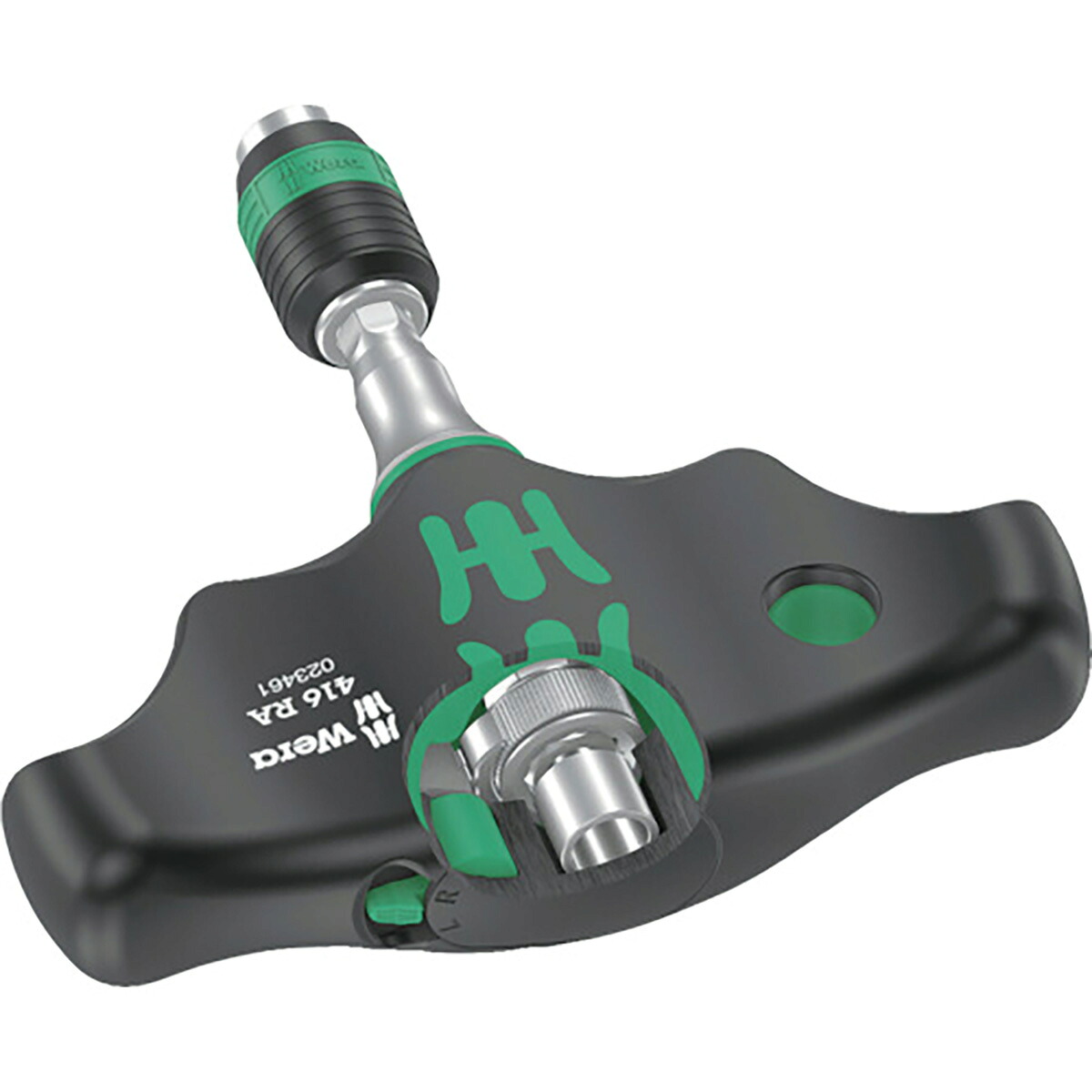 【4/4 20:00-4/10 01:59 エントリーでP5倍】Wera ヴェラ 416RA Ｔ型差替式ラチェットドライバー 023461