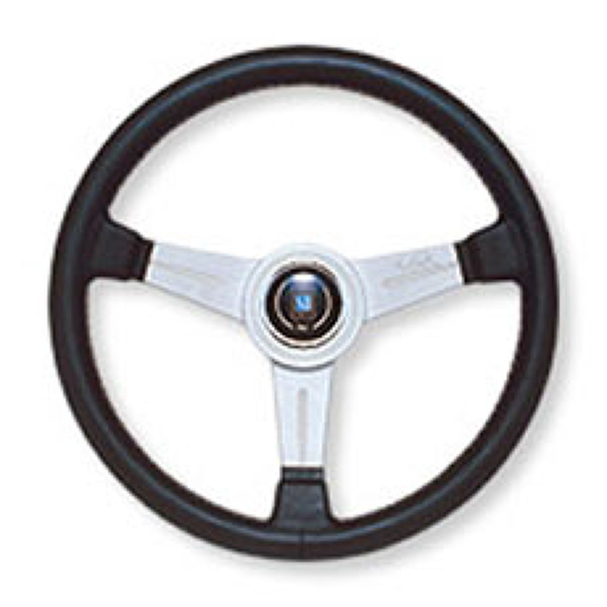 ナルディ　レザー巻き　370mm 楽天市場】NARDI CLASSIC ブラックレザー&シルバースポーク 360