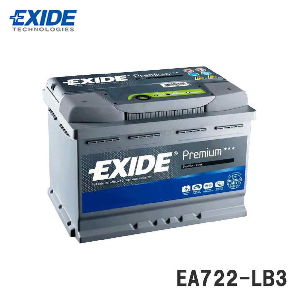 EXIDE エキサイド 欧州車専用バッテリー EAシリーズ/EA722ーLB3|オートバックス店