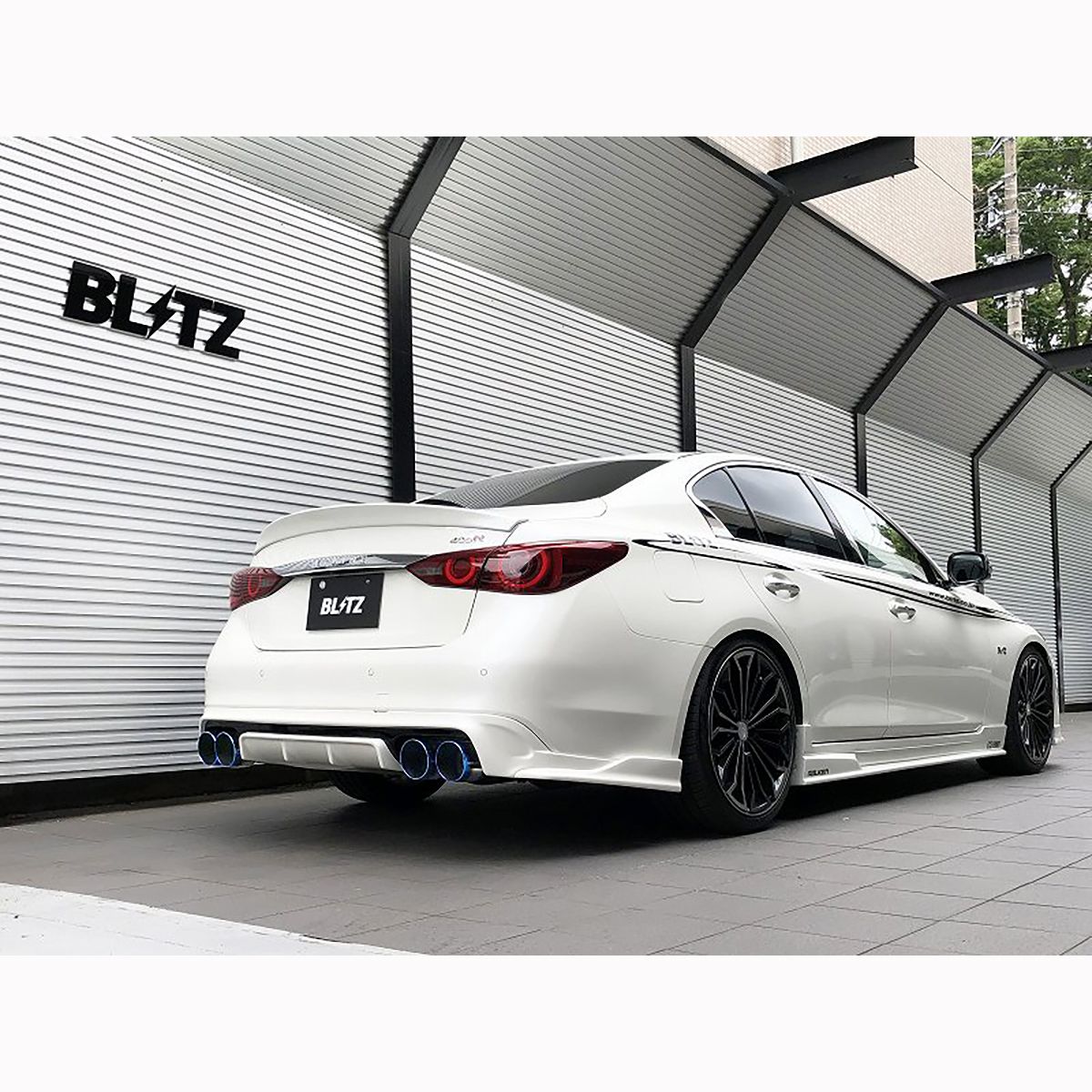 BLITZ ブリッツ マフラー ニュルスペック カスタムエディション Quad 63190V スカイライン RV37