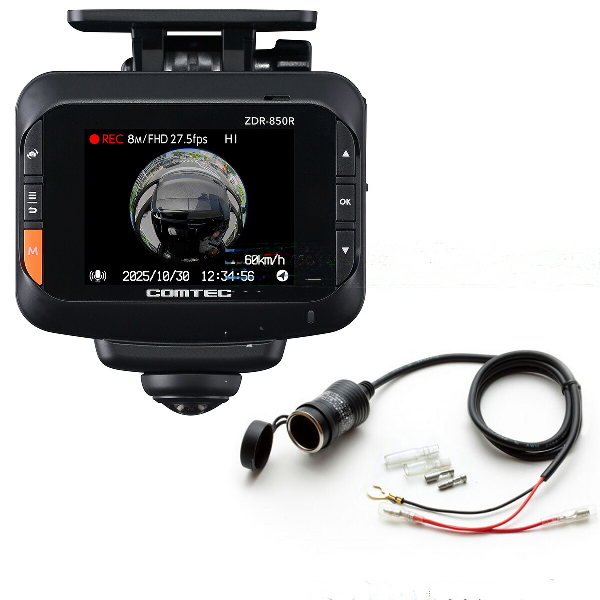 【新品未開封】コムテック ZDR-850R 360°カメラ コムテック ドライブレコーダー 360°+リアカメラ 前後STARVIS搭載 ZDR