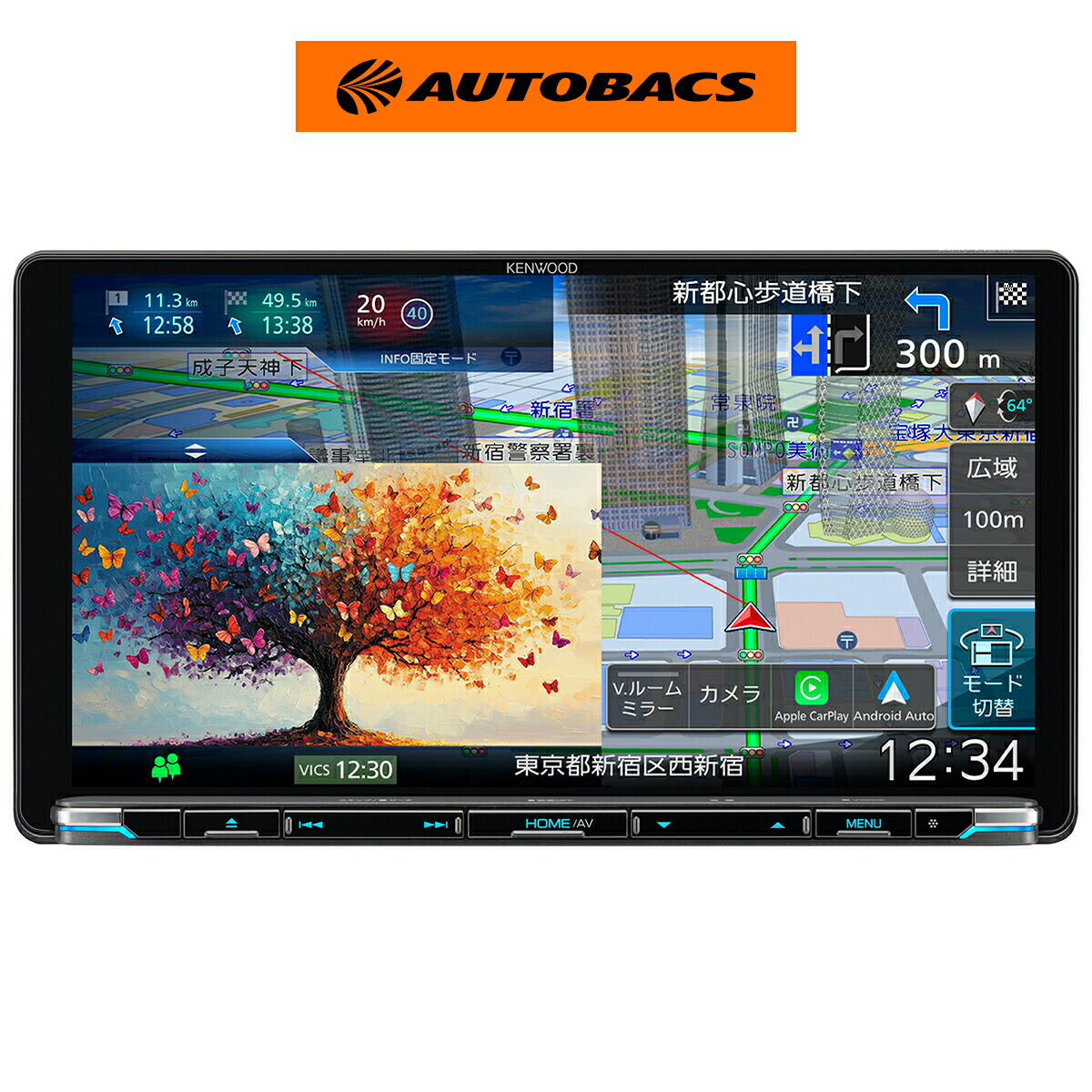 KENWOOD ケンウッド 彩速ナビ MDV-M912L 9インチ大画面 ナビゲーションシステム 地デジ HDMI Bluetooth接続 CD DVD USB SD ハイレゾ 音声操作対応 地図更新1年間無料｜オートバックス店