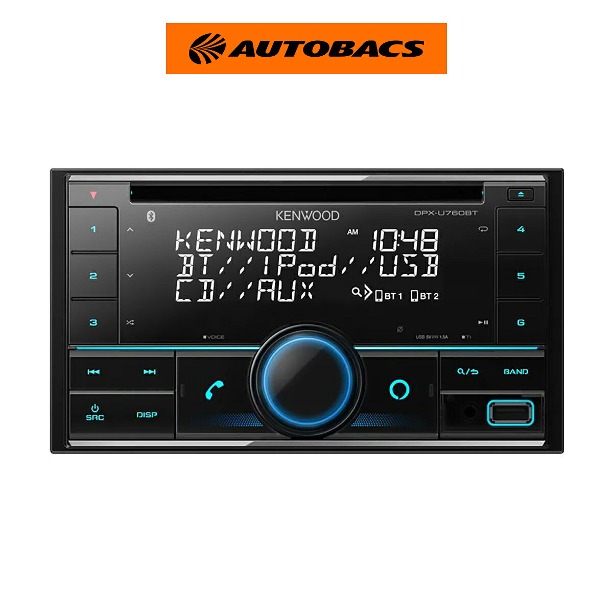 KENWOOD ケンウッド DPX-U760BT 2DIN メインユニット CD USB iPod Bluetooth MP3 WMA AAC WAV FLAC 対応 Alexa|オートバックス店