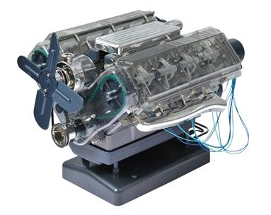 電動V8エンジンモデル 組み立てキット【UK社外製】　　Build a realistic working model of a V8 combustion engine　サイズ 40.6 x 30.5 x 12.7 cm画像