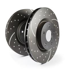 EBCフロントブレーキディスクローター【UK社外製】 　スリット+ドリルド　2枚セット 　325ｍｍ　17インチキャリパー対応 ［適合例］レンジローバーイヴォーク ※要適合確認