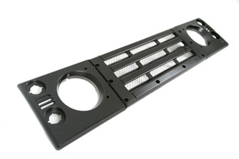 フロントグリル＆ライトサラウンド　アップデイトKIT　 Satin Black Premium KBX　Defender Front Grille & Lamp Surround Upgrade Kit DEFENDER90/110 ディフェンダー
