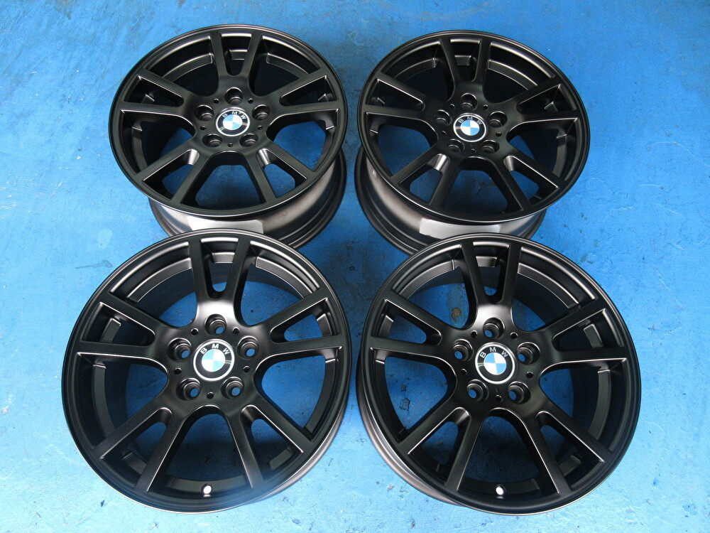 楽天市場】中古4本☆BMW純正(5H/120) 17インチ マットブラック色変え後 