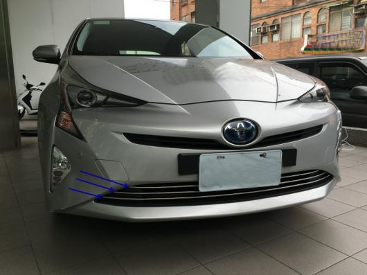 車用メッキパーツ クロームフロントグリルトリムオートグリル デコレーション トヨタ プリウス 2016 ABS クロム 4ピース ロット AL-AA-0432 AL Car plating parts