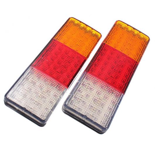 車用メッキパーツ ペア12ボルト75 LED リアテールインジケータストップライトテールライト トラック ランプ AL-AA-0916 AL Car plating parts