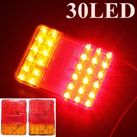 車用メッキパーツ オート パーツ Aペア12ボルト30 LED テールライト トラック ランプリアテール トレーラー ライト ワーニング AL-AA-0951 AL Car plating parts