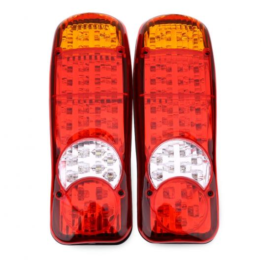 車用メッキパーツ 1ペア 12ボルト トレーラー カー トラック リアテールストップ LED シグナル ライト 50000時間寿命 AL-AA-0973 AL Car plating parts