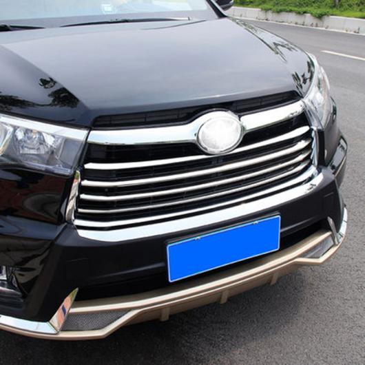 車用メッキパーツ カースタイリング トヨタ ハイランダー 2014 2015 ABS クロームフロントセンター バッジフロントギレ アラウンド レーシンググリルカバートリムオート デコレーション 4ピース AL-AA-1132 AL Car plating parts