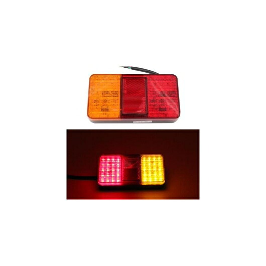 車用メッキパーツ 12ボルト40 LED ストップインジケータランプリアテールライト トラック トレーラー バン バス オートカー AL-AA-0905 AL Car plating parts｜オートパーツエージェンシー