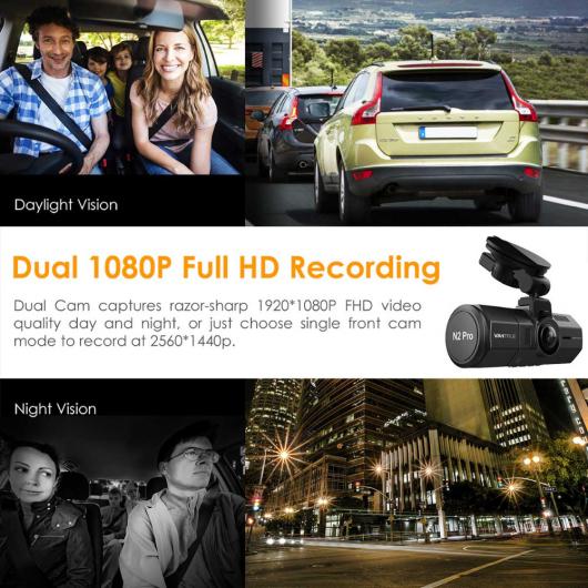 ALカー用品カメラプロデュアルレンズ車載カメラ1440PカーカメラDVR310度Gセンサーループ録画ナイトバージョンビデオレコーダーAL-AA-1728