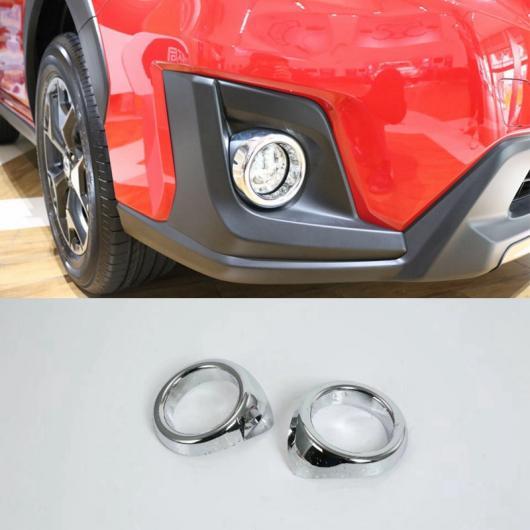 車用メッキパーツ スバル XV インプレッサ 5ドア 2017 2018 2019 ABS クローム フロント フォグライト カバー フレームヘッド ランプ トリム AL-AA-2476 AL Car plating parts