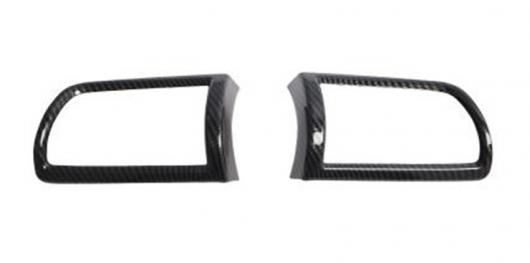 車用メッキパーツ 2ピース ロット ABS カーボン ファイバー フロント両側 エアコン アウトレット 装飾 カバー 2018 ミツビシ エクリプス クロス AL-AA-6305 AL Car plating parts