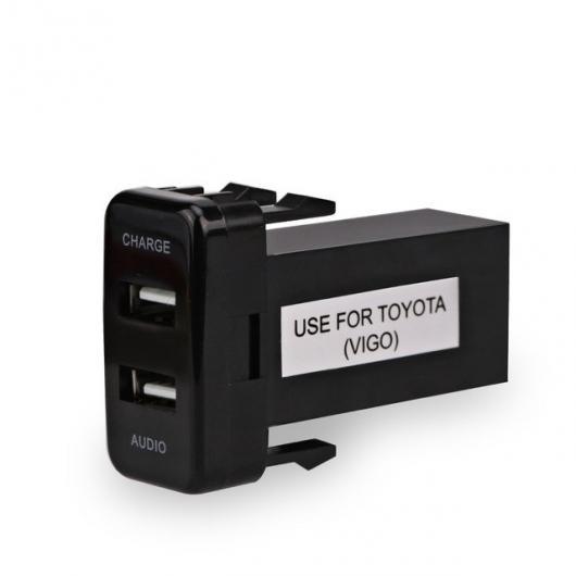 車用ケーブル 5V 2.1A USB インタフェースソケット充電器 オーディオ 入力ソケット トヨタ ハイラックス VIGOカーエンターテイメントソケット USB Interface Socket AL-AA-6844 AL Car cable