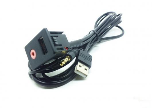 車用ケーブル USB ポート 充電器 3.5mm AUX ソケットカー オーディオ 変換 アンテナエアリアル トヨタ フォルクスワーゲン AL-AA-6873 AL Car cable｜オートパーツエージェンシー