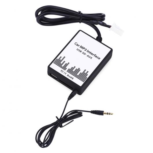 車用ケーブル 12ピン USB AUX インターフェースSDカード オーディオ MP3 アダプタ デジタル CD チェンジャー トヨタ アベンシス 03-11 レクサス サイオン AL-AA-6903 AL Car cable