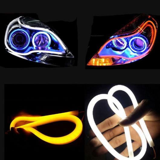 車用ケーブル ターン シグナルライト LED カースタイリング ユニバーサル DRL フレキシブル チューブストリップ 日中走行用 選べる3バリエーション 30cm White/30cm Yellow/30cm Blue AL-AA-7399 AL Car cable｜オートパーツエージェンシー
