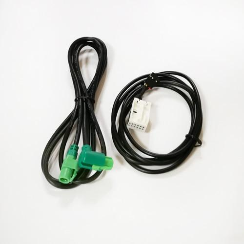 車用ケーブル カー CD チェンジャー ステレオ オーディオ ハーネスワイヤー AUX-IN USB スイッチボタン AUX IN MINI クーパー BMW E60 two wires AL-AA-7028 AL Car cable