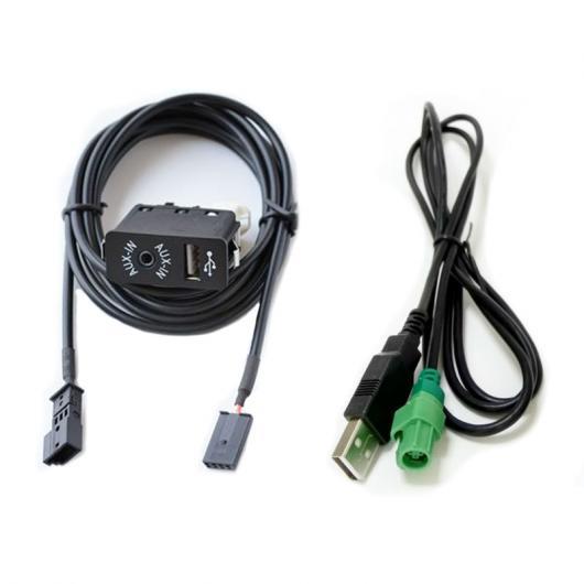 車用ケーブル USB AUX ポート AUX IN USB オーディオ アダプタ 3PIN リア コネクタ BMW E39 E46 E53 X5 16:9 ナビ Full Set AL-AA-7031 AL Car cable