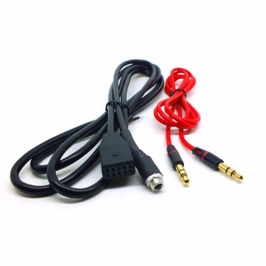 車用ケーブル 10ピン3.5mm カー オーディオ ケーブル MP3 CD AUX 入力 ケーブル BMW E46 3シリーズE39 E53 X5オート オーディオ ラインコネクタインターフェース アダプタ AL-AA-7153 AL Car cable