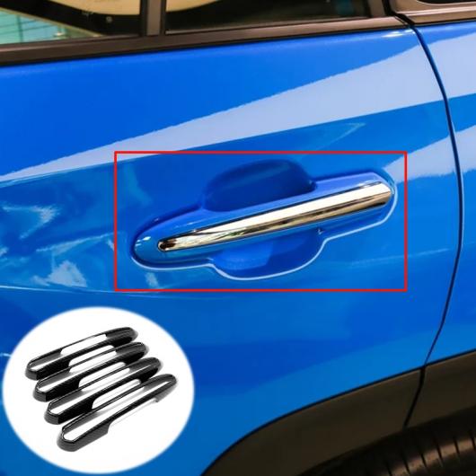 トヨタ RAV4 2019 ABS カーボン ドアハンドルプロテクター カバー トリム 4個 AL-AA-9426 AL Car plating parts｜オートパーツエージェンシー