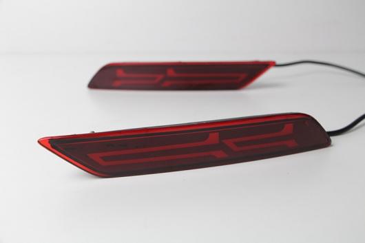2個 シティ 2017 2018 レッド LED リア バンパー ライトリアフォグランプ 警告灯ブレーキライトテールリフレクターランプ 2 Functions AL-AA-9628 Car light 11,727円