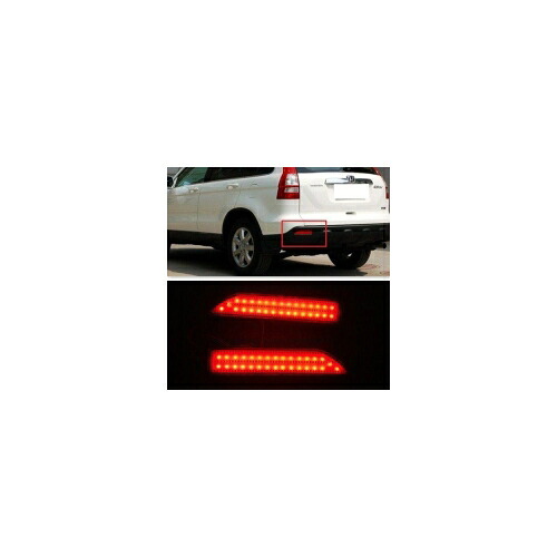 ホンダ CRV CR-V 2007 2008 2009レッドレンズ LED リア バンパー リフレクターライトランプ AL-AA-9577 AL Car light